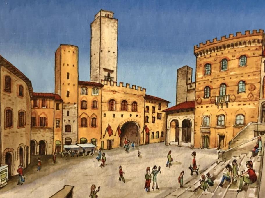 Lovely 2 Bedroom In San Gimignano Historic Center Kültér fotó